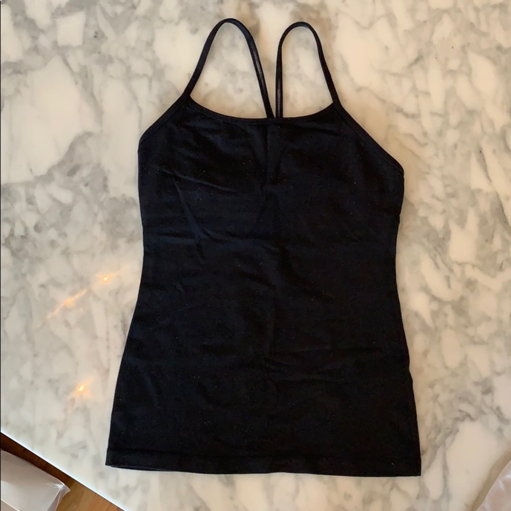 Lululemon black Power Y tank